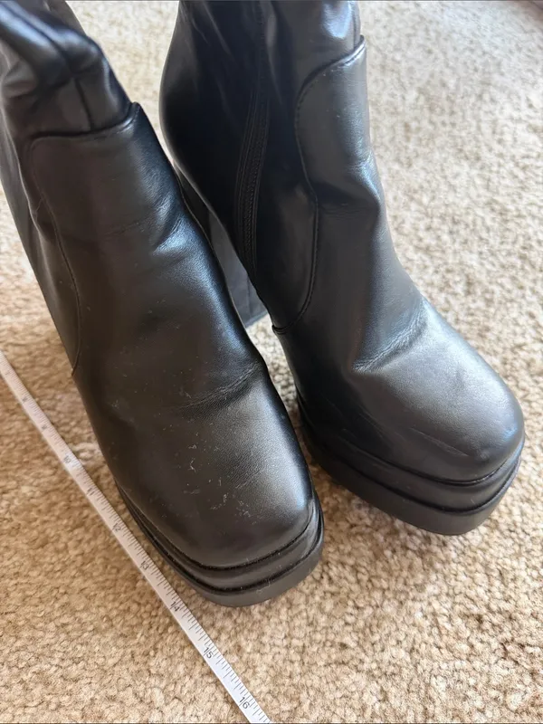 DREAM PARIS Black Chunky Platform Boots - Image 11