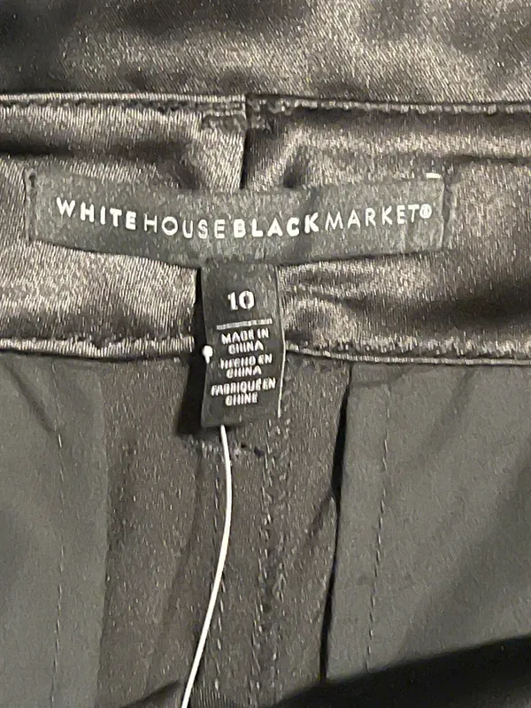 Womens Sz10 NWT White House Black Market black satin utility mini skirt - Image 10