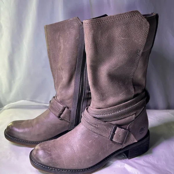 Timberland Women's Tan Leather Heeled Boots - Image 8