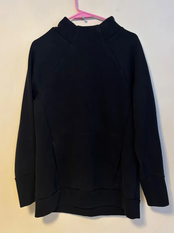 Fabletics Active Workout Quarter Zip Lightweight Sweater Jacket Black Womens S - Image 2