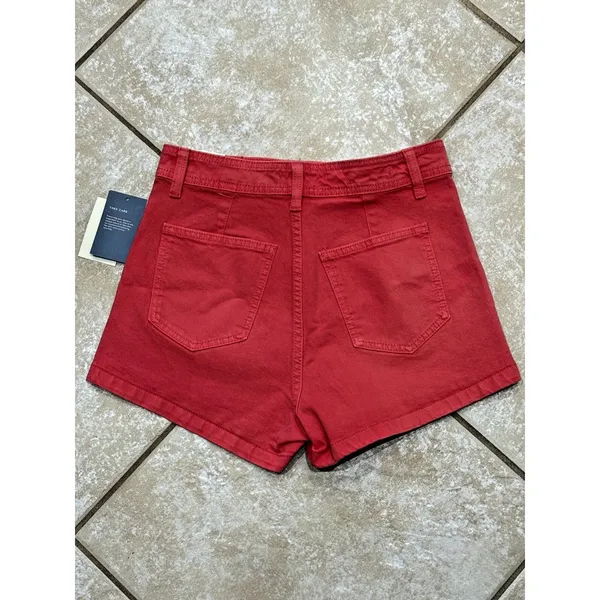 Universal Threads NWT Universal Thread highest rise sailor denim shorts size 6 bright red - Image 5