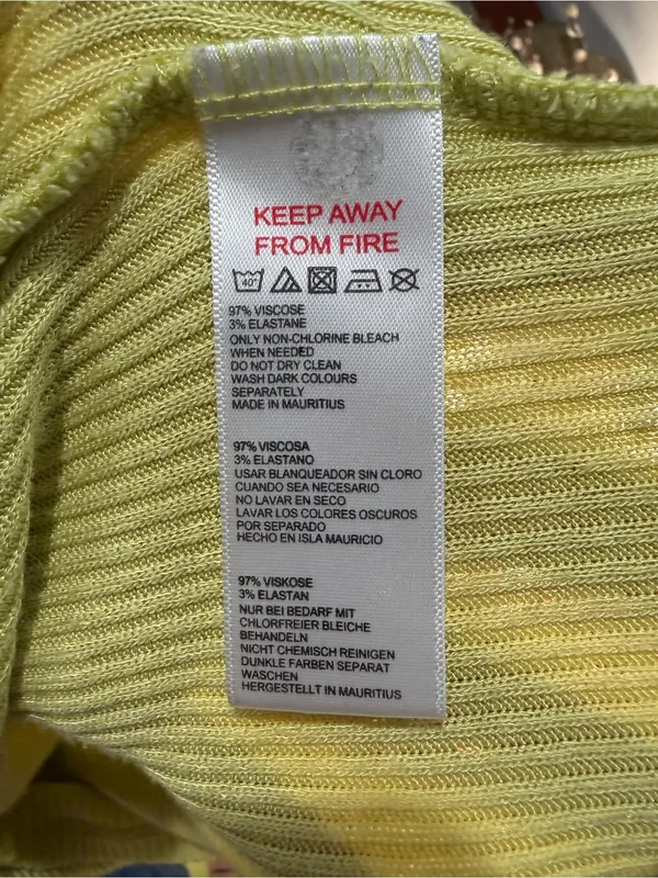 Urban Outfitters Lime Green Ribbed Lace-Trim Wrap Sweater - Image 6