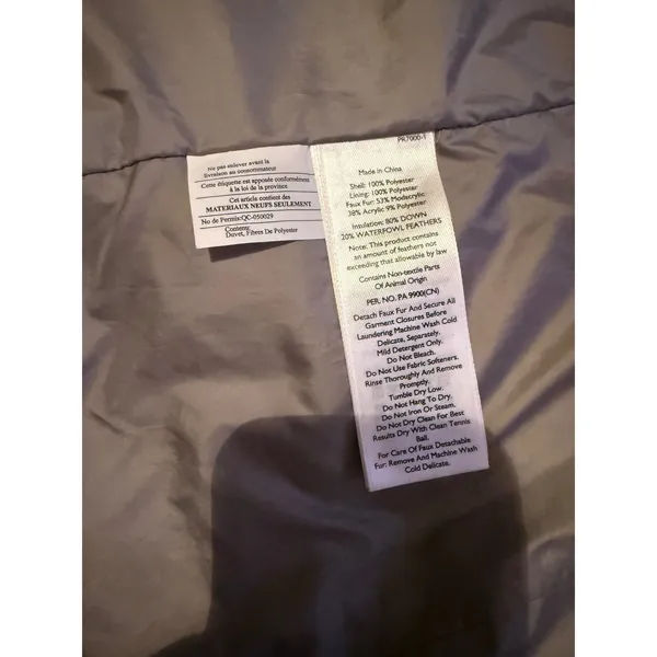 Eddie Bauer Lodge Cascadian Down Parka Womens Small Gray Fur Trim Hood‎ Coat - Image 6