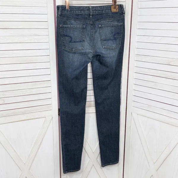 American Eagle Skinny Super Stretch Ankle Jeans Dark‎ Blue Size 8 Long - Image 3