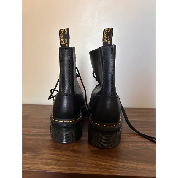 Dr. Martens Audrick 8-Eye Boot Black Nappa Lux Leather Platform US L 9 AW004 - Image 3