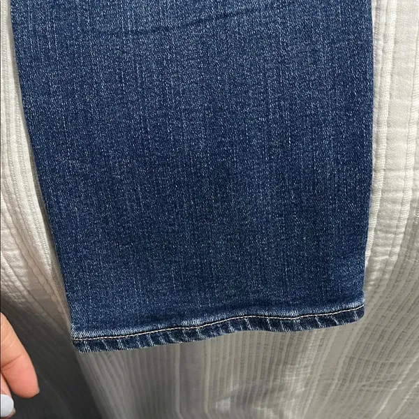 PAIGE Dark Blue Straight Leg Jeans - Image 6