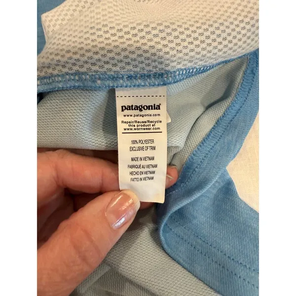 Patagonia Long Sleeve Pullover Hoodie Blue Women's Size Large Activewear - Image 8