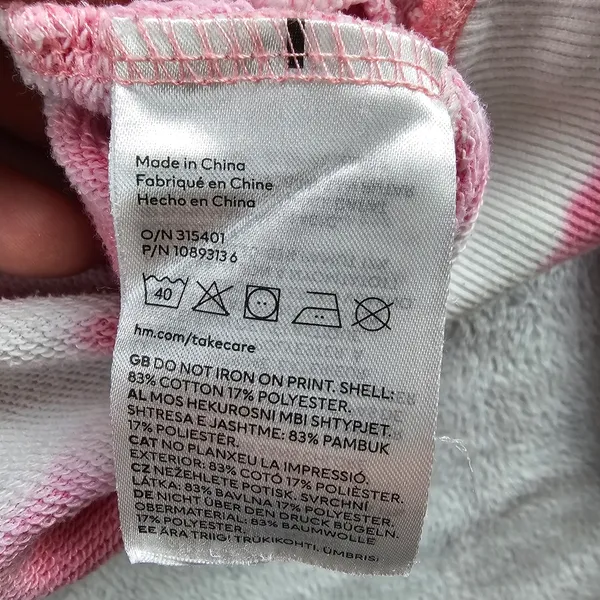 H&M Smiley Collaboration Positive Pullover Hoodie Women's Size Large Tye Dye - Image 13