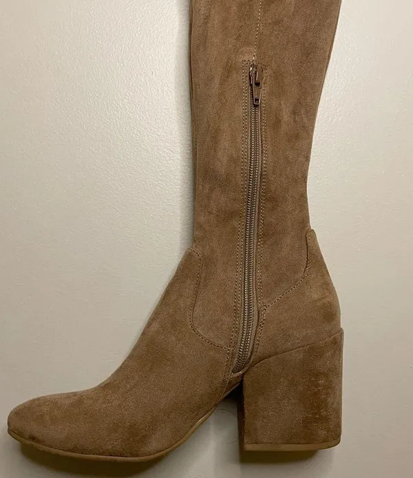 DV by Dolce Vita Cayla Suede Over-the-Knee Boots, Light Taupe, Size 7, EUC - Image 8