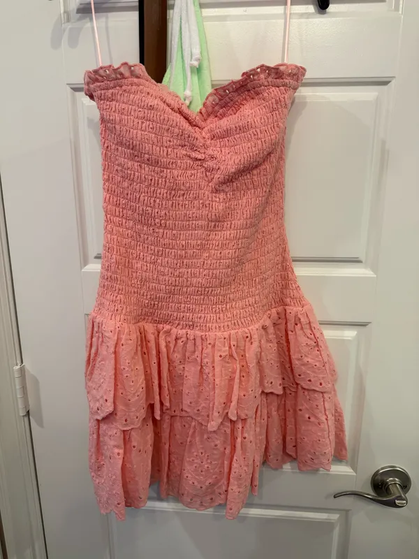 Pink babydoll dress with ruffles - Image 3