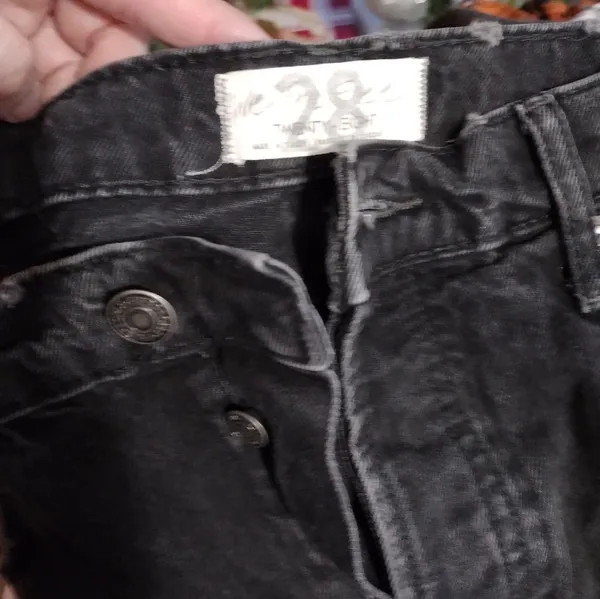 Free People Baggy Tapered Boyfriend Jeans in Obsidian Black - Image 4