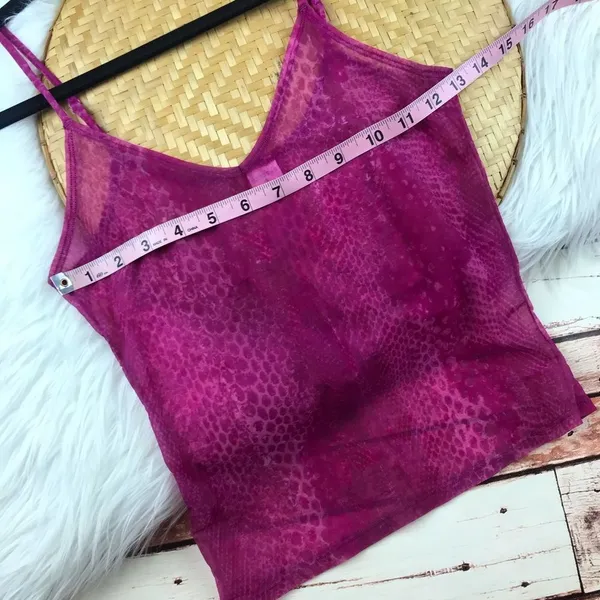 Y2K pink‎ tank sheer snakeskin - Image 5