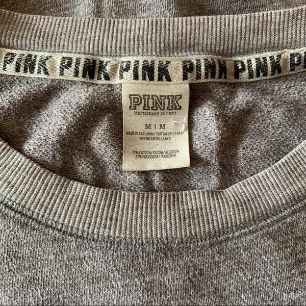 Victoria’s Secret PINK Grey College Sweatshirt - Image 2
