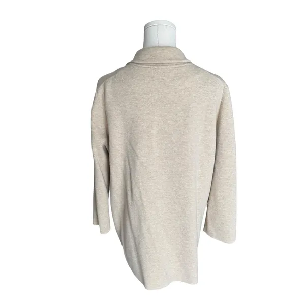 J.Crew - Sophie Open Front Sweater Blazer Beige Sz M - Image 4