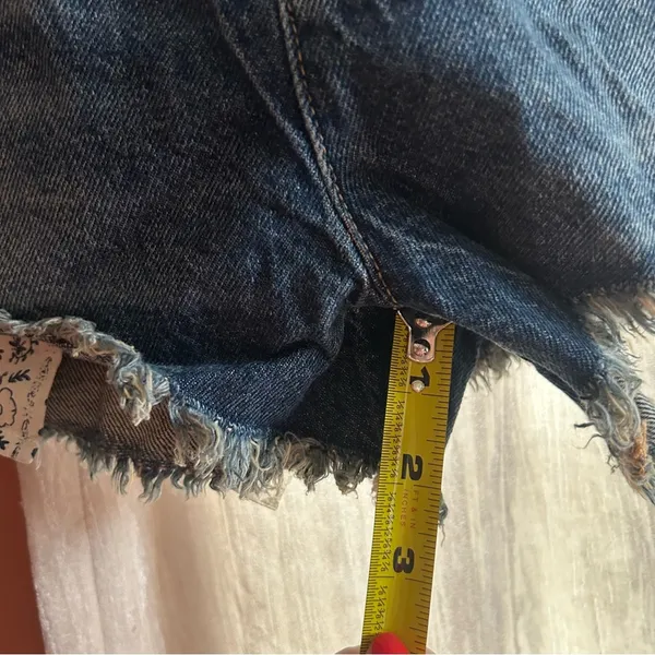 Free People Sunkissed Denim‎ Short Overalls Zip Front Jean Shortalls NEW Size 2 - Image 8