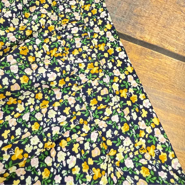 Allegra K Floral Maxi Ruffle Skirt - Black, Yellow, White - Image 6