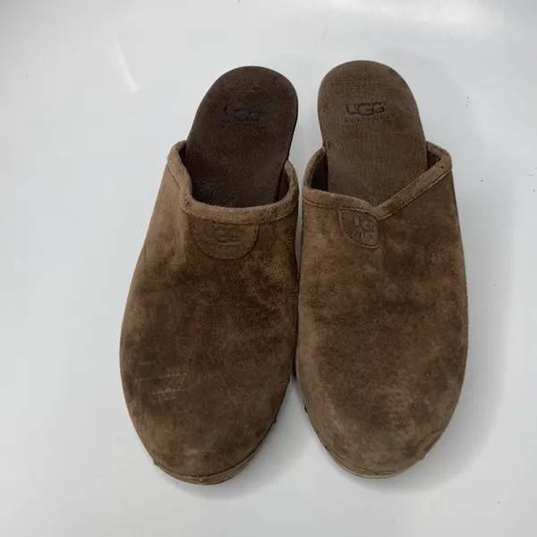 UGG Abbie espresso‎ suede leather clogs size 7 - Image 3