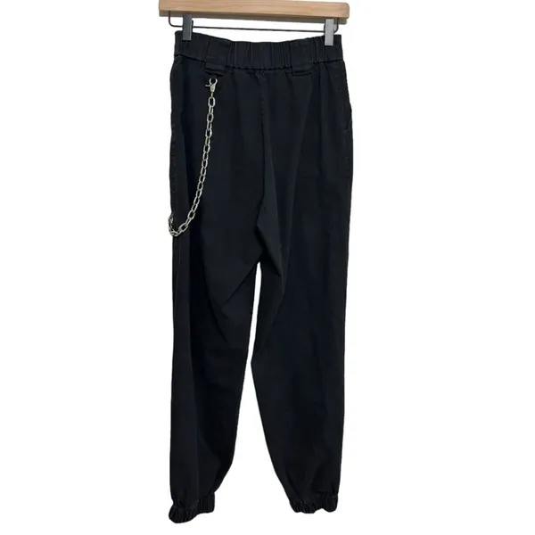 I.AM.GIA Cobain Chain Cargo Joggers Indie Grunge in Black - Size XS - Image 5