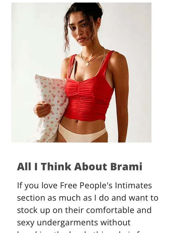 Free People All I think about brami red XS - Image 3