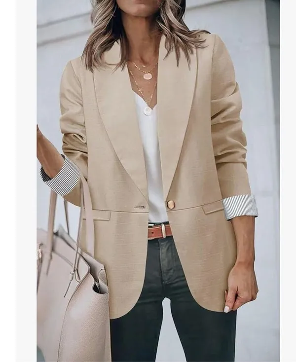 New Folded Cuff Open Front Long Sleeve Career Blazers Pockets 2x - Image 5