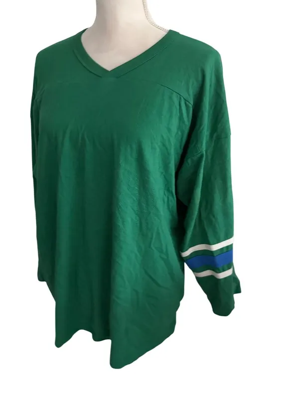 DAYDREAMER Green Blue Raglan Long sleeve Top Size S/M - Image 2