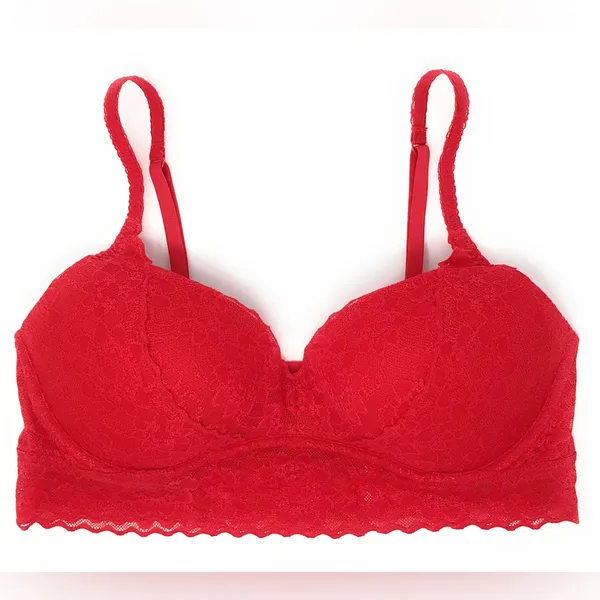 MOVING SALE-VS PINK Red Lace Wired Bralette - Image 3