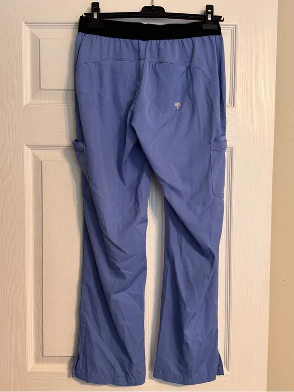 Women's Healing Hands Rachel 7-pocket Cecil Blue Scrub Pants Size Petite Small - Image 4