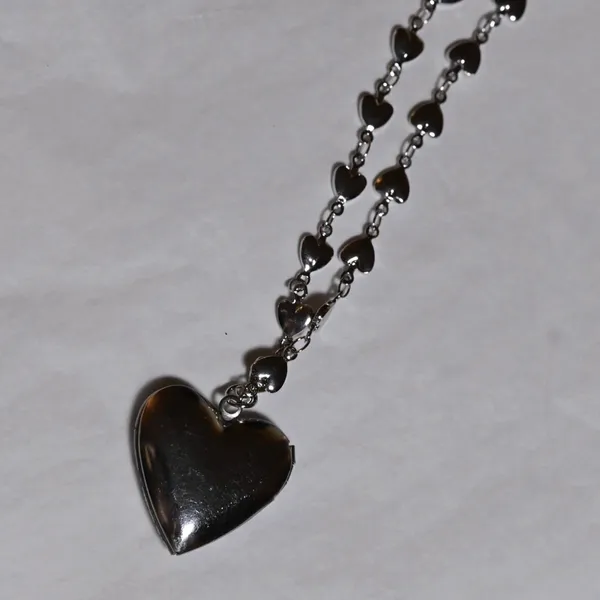 Chic Silver Heart Charm Locket Necklace for Picture valentine love partner child - Image 6