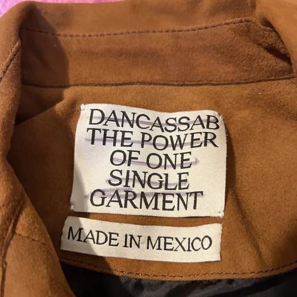 NEW Size XS Free People Dancassab Maria 100% Leather Handmade Jacket Suede brown - Image 6