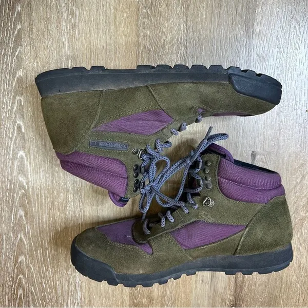 Vintage Merrell Eco Hike Boots Brown and Purple‎ 10 - Image 4
