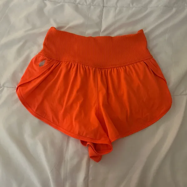 Free People Orange Shorts Game Time - Image 4