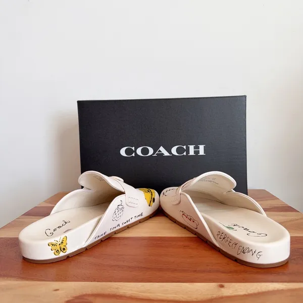 NWT Coach Sculpted C Clog With Sketch Print size US5 - Image 5