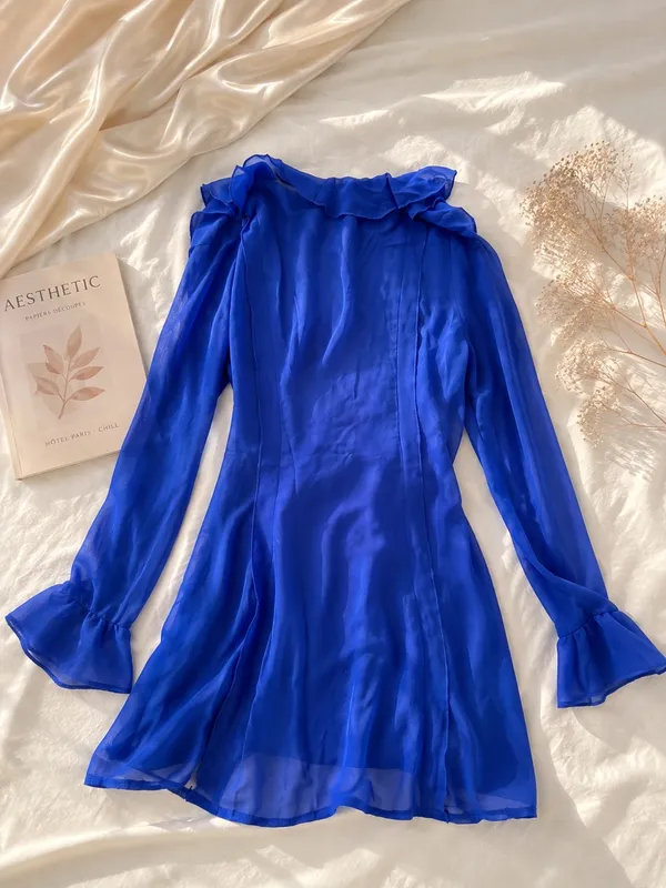 White Fox Boutique Blue Mini Dress - Image 2