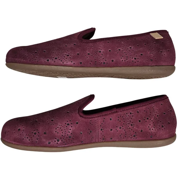 Spenco Women Suede Perforated Ballet Flats Slip On Shoes Mahogany Size 9‎ - Image 4