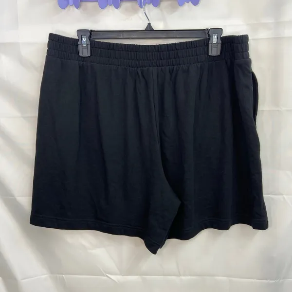 Terra & Sky women's black pull on pocket stretch casual loungewear‎ shorts 2X - Image 4