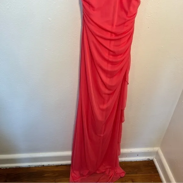 Vintage Betsy & Adam by Linda Bernell Women's Halter Dress Pink Maxi Dress Prom - Image 4