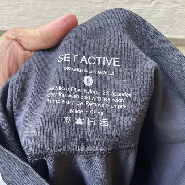 Set Active Sculptflex Leggings Small Gray Seamless High Rise Gym Workout Running - Image 5
