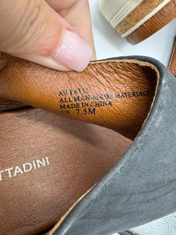Adrienne Vittadini Black and Brown Open-Toe Slingback Sandals - Image 5