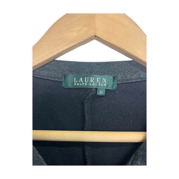 Lauren Ralph Lauren Jacket Womens 3X Gray Snap Button Casual Classic Everyday - Image 3