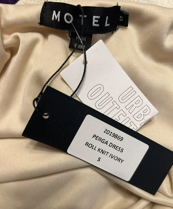 Motel Perga Mini Dress In Ivory, S - Image 5