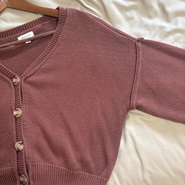 Brown Cropped Button - Image 3