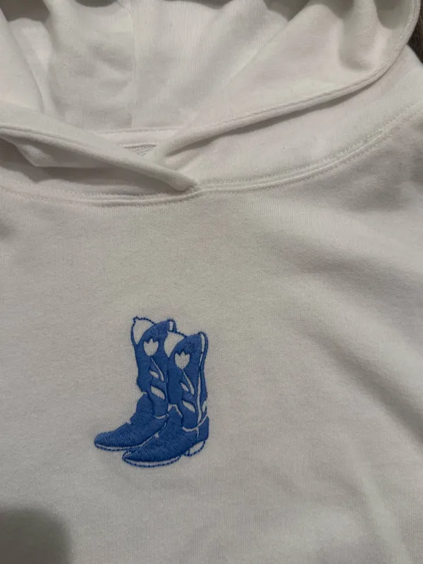 Hollister cowgirl boot embroidered hoodie - Image 2