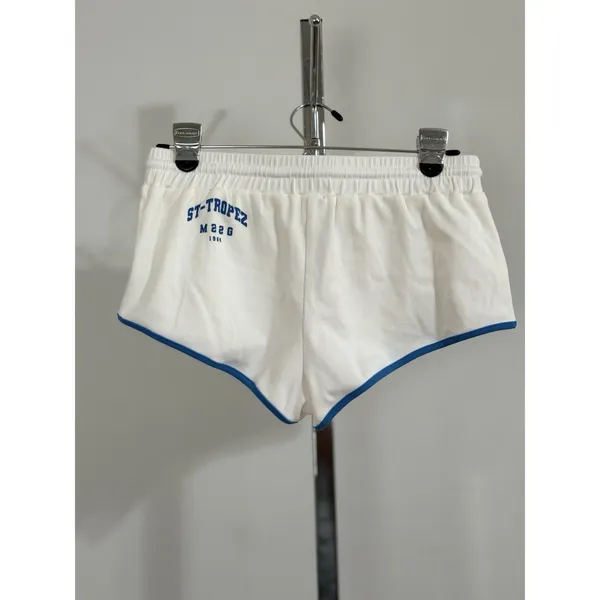 Y2K Missguided Women’s 70s Retro Dolphin Ribbed Graphic Micro Shorts Size XS - Image 2