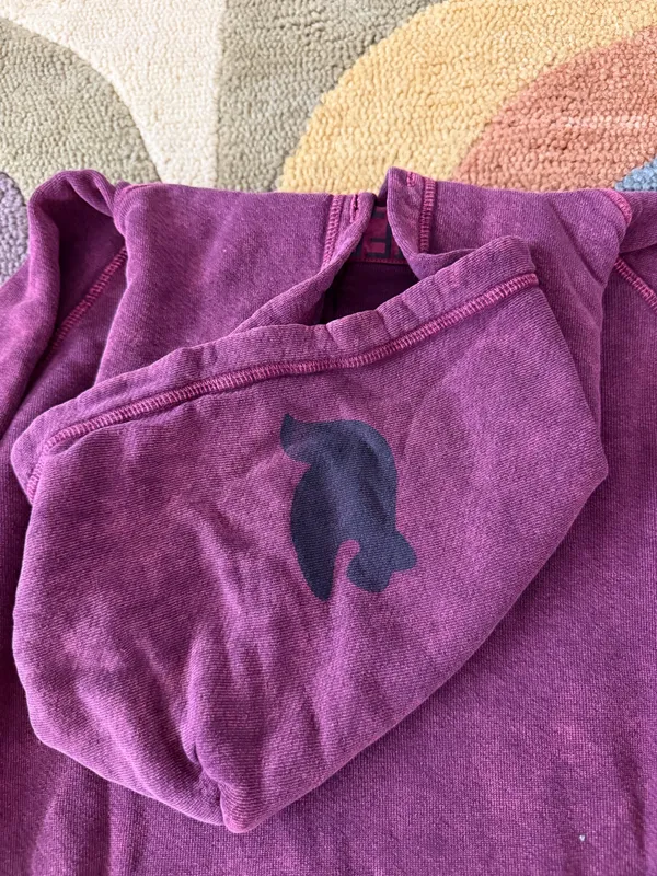 FreeCity Superfluff Lux Hoodie Sweatshirt Vintage Wash Dove Hood Size 2 Medium - Image 6