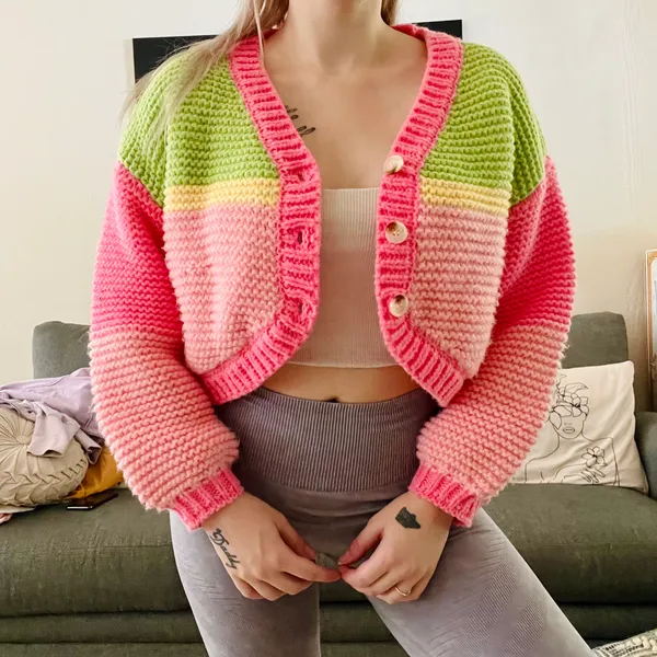 Fairycore Knit Sweater Pink - Image 10