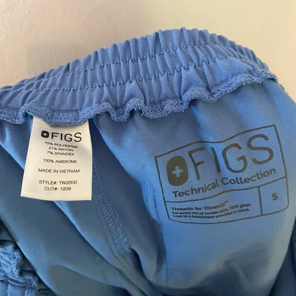 FIGS Ceil Blue Yola Straight Leg Scrub Pants Uniform Nurse Doctor Women's Small - Image 2