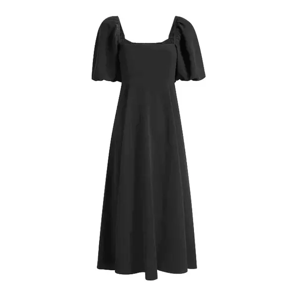 NWT Hill House The Matilda Dress in Black Poly Crepe Midi S - Image 3