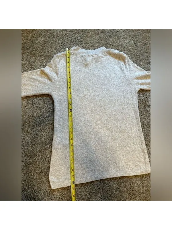 H&M Turtleneck Sweater Fine Knit Cream White XS - Image 8