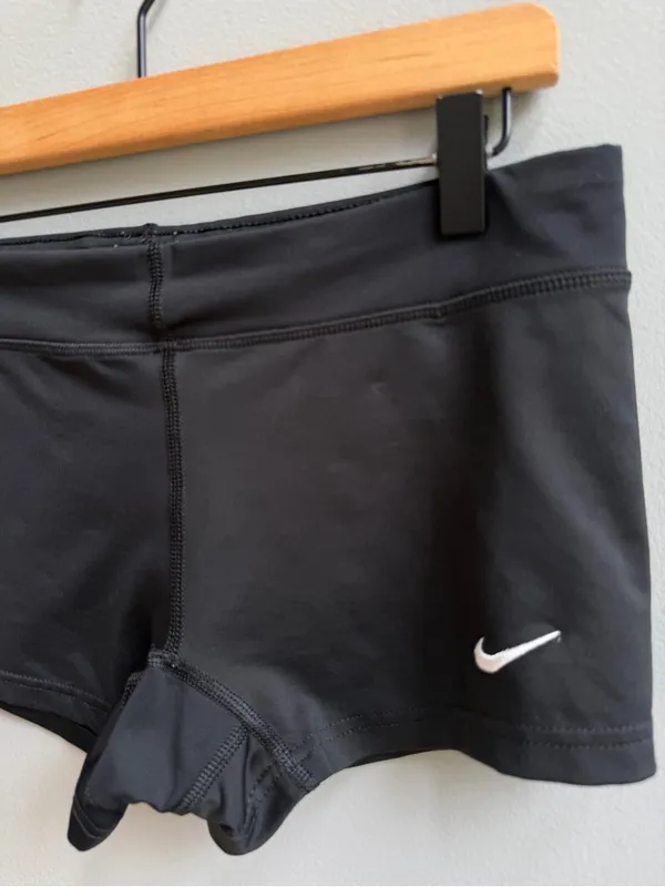 Nike Women’s Black Performance Volleyball Spandex Shorts with Swoosh Medium - Image 3
