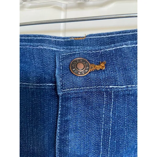 Womens Skirt Sz Small Blue Denim Jean Mini‎ Short - Image 4